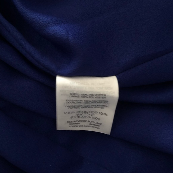 new with tags J Crew 365 crepe wrap dress size 0 in blue - Picture 6 of 8